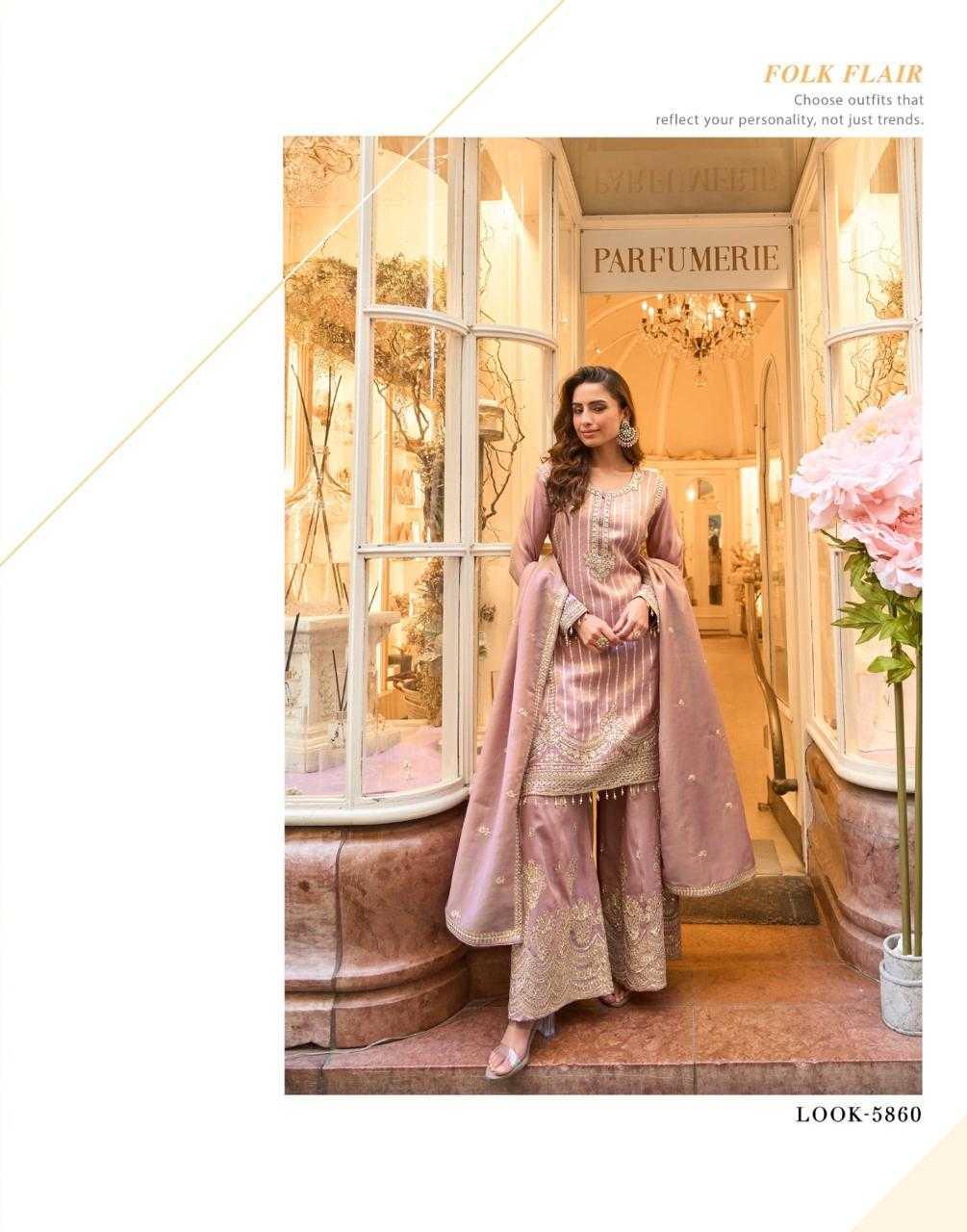 Shimmer silk Palazzo Ladies Silk Embroidered Suits - MYLUXURY LANE ENTERPRISE