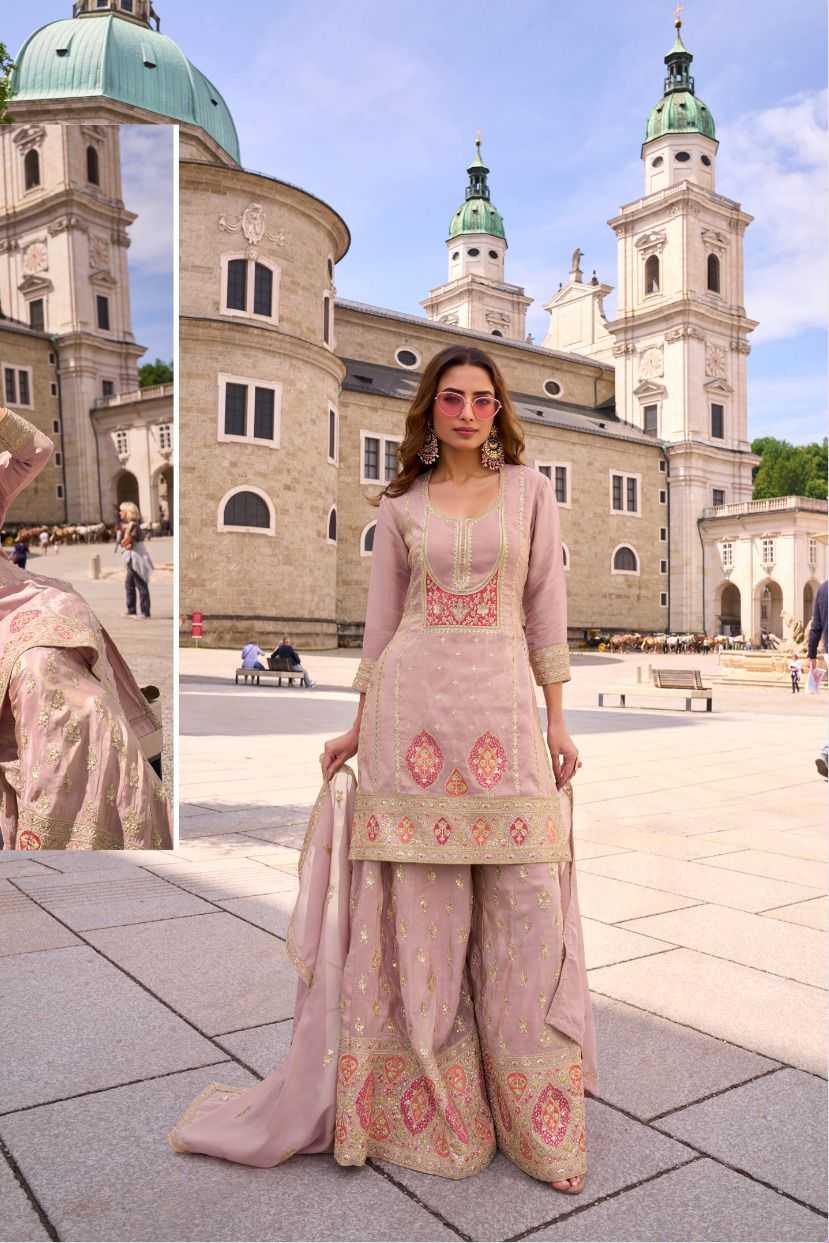 Shimmer silk  Palazzo Suit
