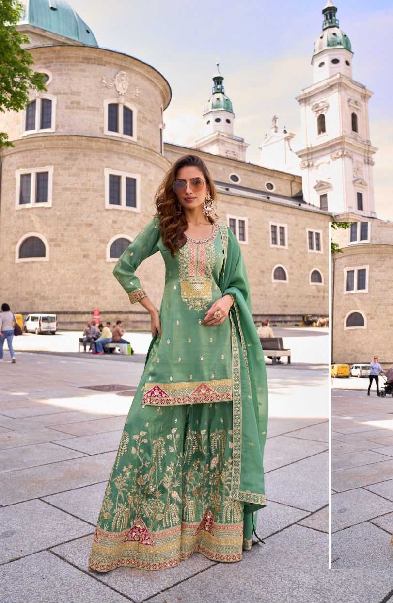 Shimmer silk  Palazzo Suit