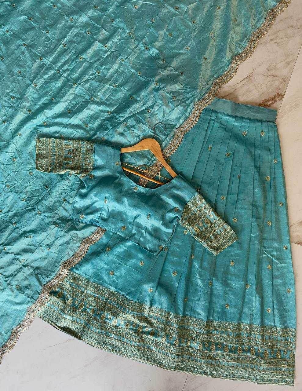 Shimmer silk Indian Saree Lehenga - MYLUXURY LANE ENTERPRISE