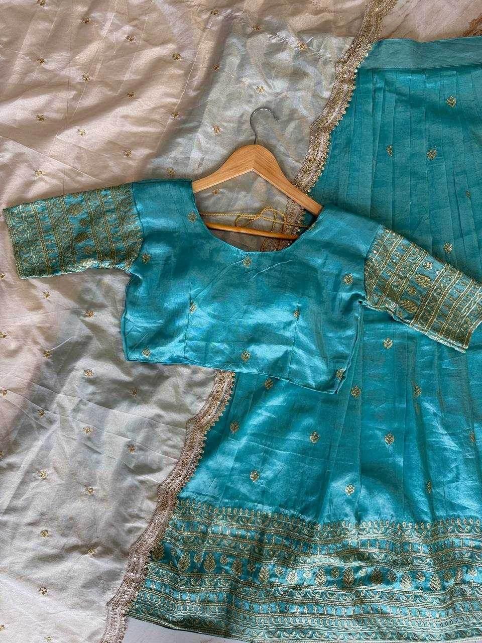 Shimmer silk Indian Saree Lehenga - MYLUXURY LANE ENTERPRISE