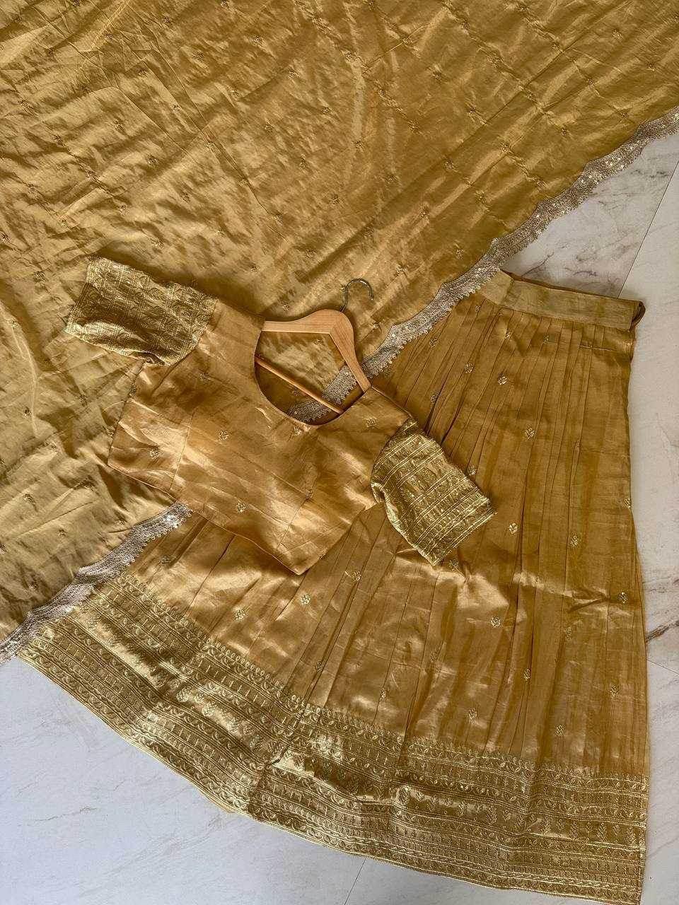 Shimmer silk Indian Saree Lehenga - MYLUXURY LANE ENTERPRISE