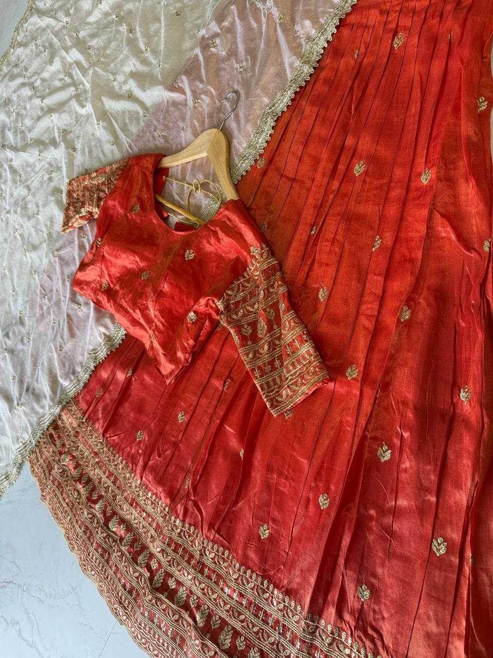 Shimmer silk Indian Saree Lehenga - MYLUXURY LANE ENTERPRISE