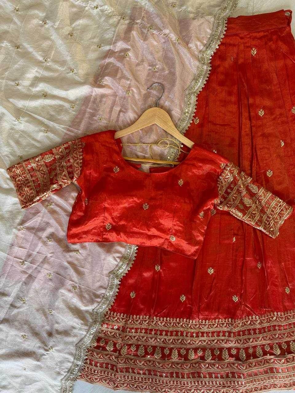 Shimmer silk Indian Saree Lehenga - MYLUXURY LANE ENTERPRISE