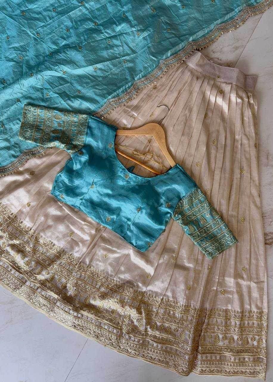 Shimmer silk Indian Saree Lehenga - MYLUXURY LANE ENTERPRISE