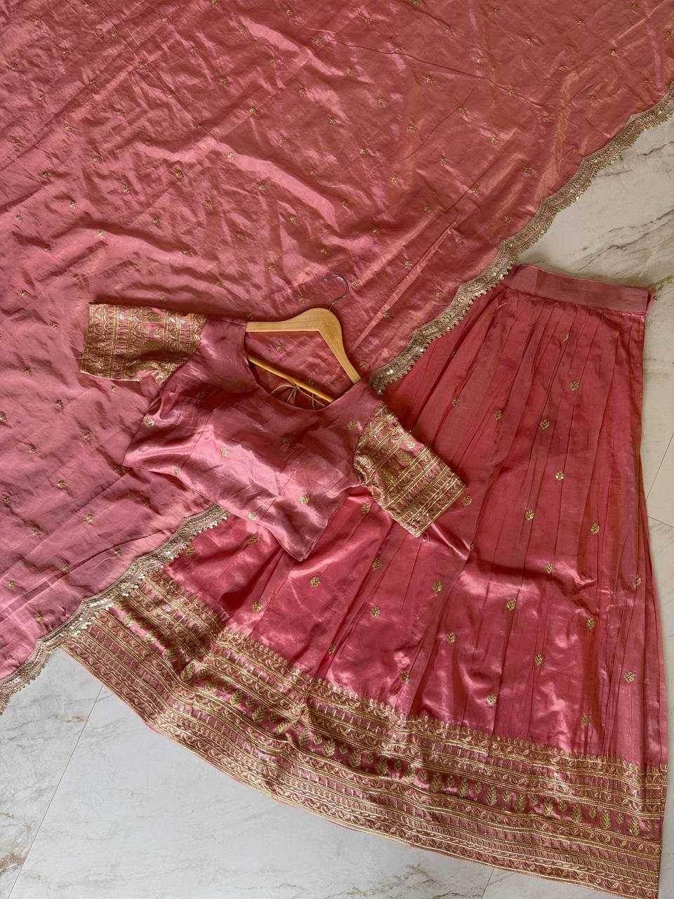 Shimmer silk Indian Saree Lehenga - MYLUXURY LANE ENTERPRISE