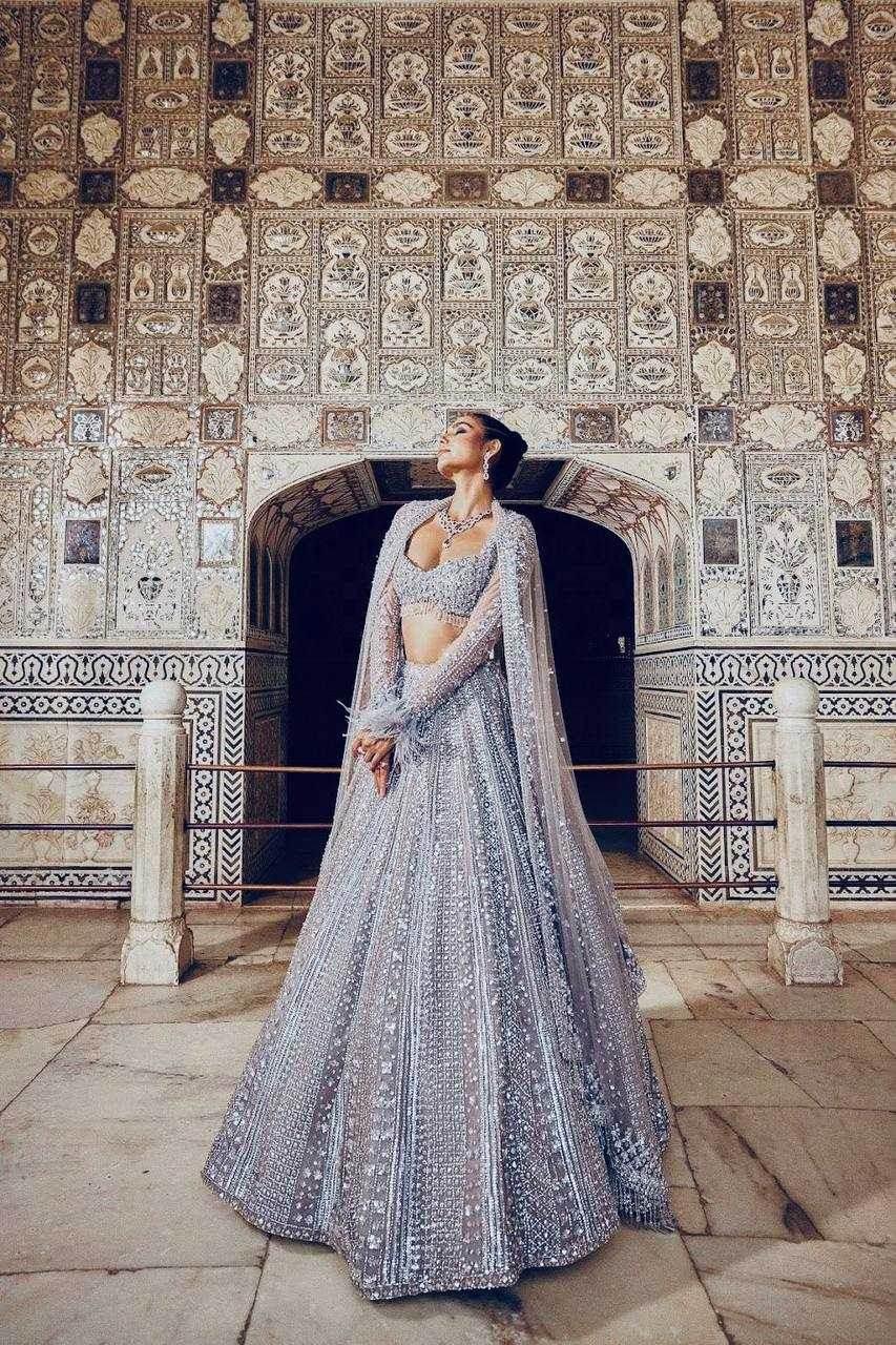 Shimmer silk Sequins Lehenga - MYLUXURY LANE ENTERPRISE