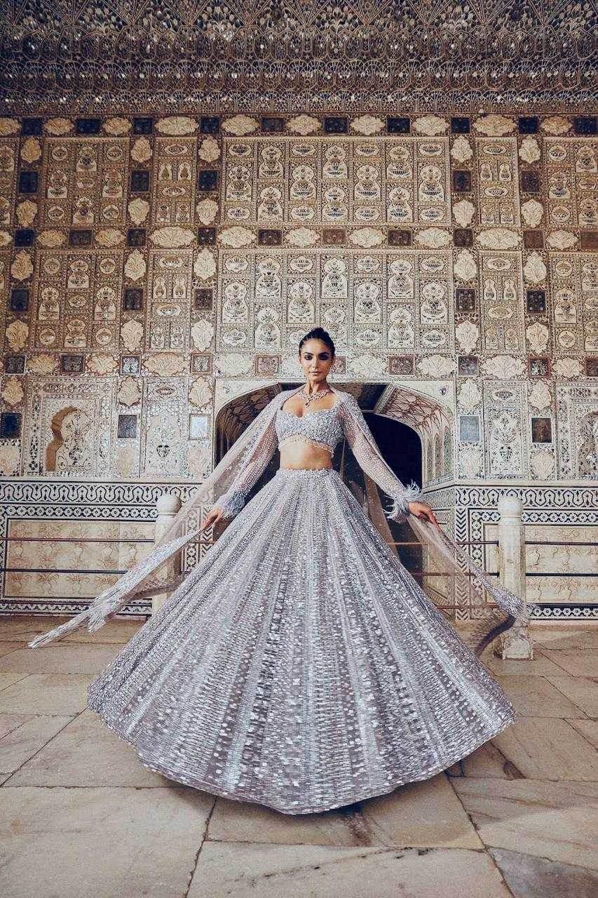 Shimmer silk Sequins Lehenga - MYLUXURY LANE ENTERPRISE