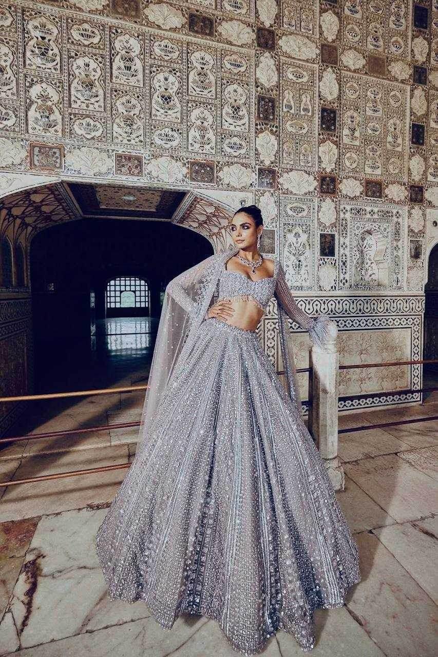 Shimmer silk Sequins Lehenga - MYLUXURY LANE ENTERPRISE