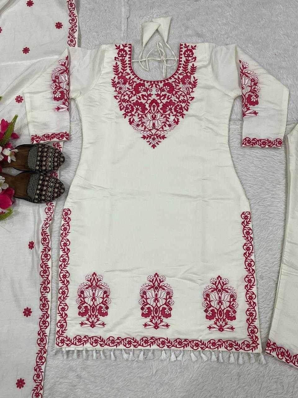Silk Cotton Embroidery Ladies Suit - MYLUXURY LANE ENTERPRISE