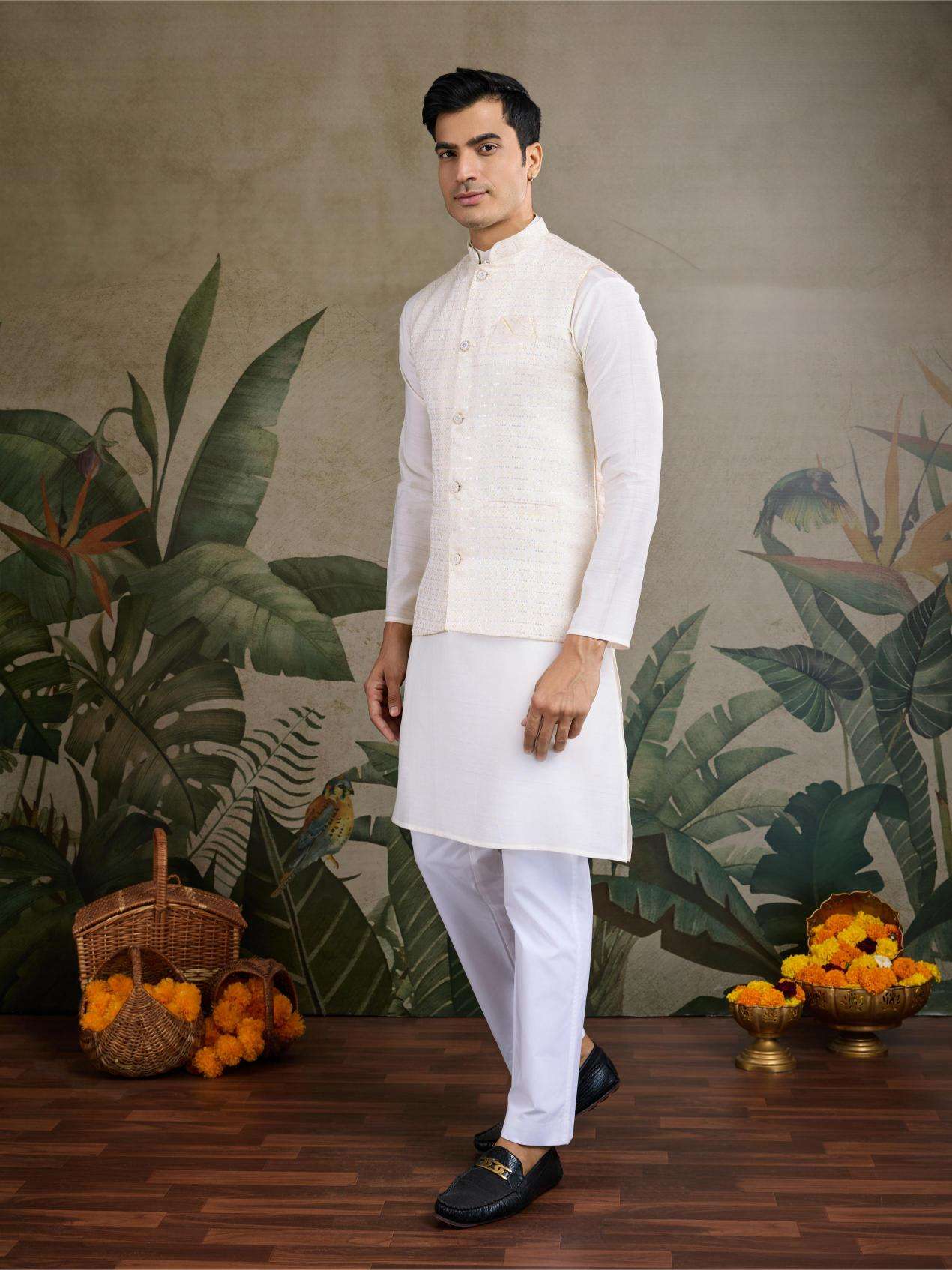 Silk Cotton Mens Kurta