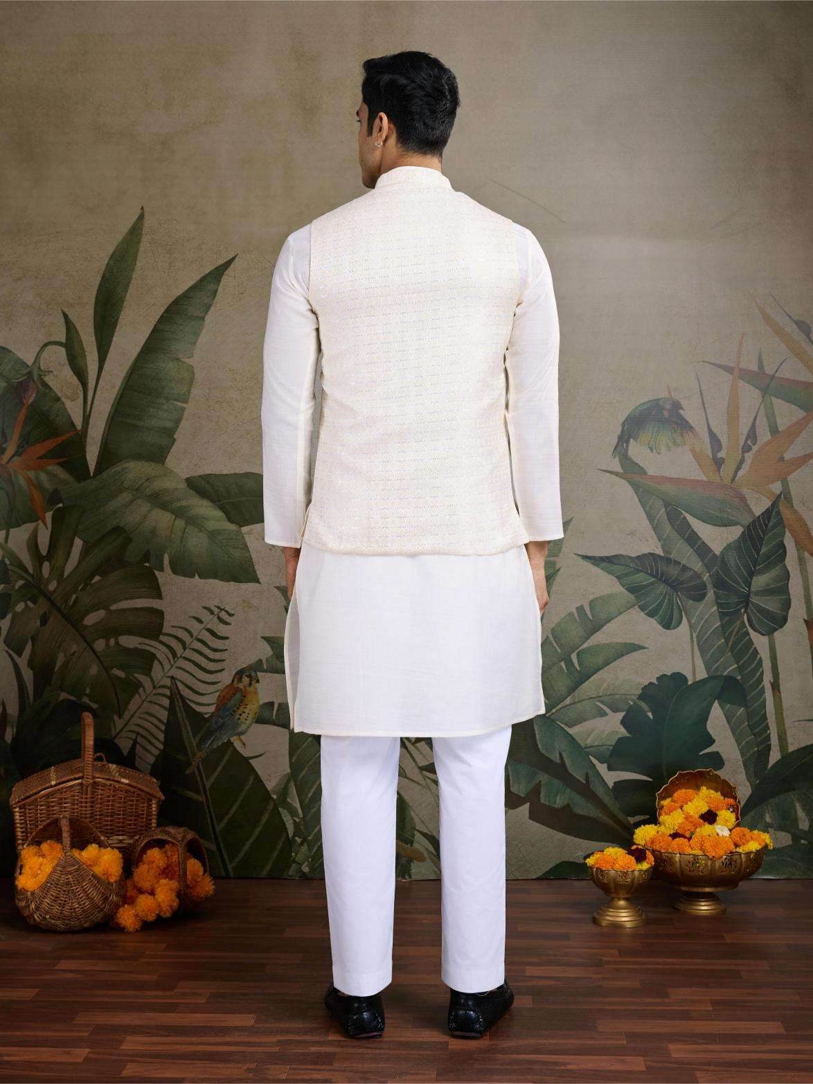 Silk Cotton Mens Kurta - MYLUXURY LANE ENTERPRISE