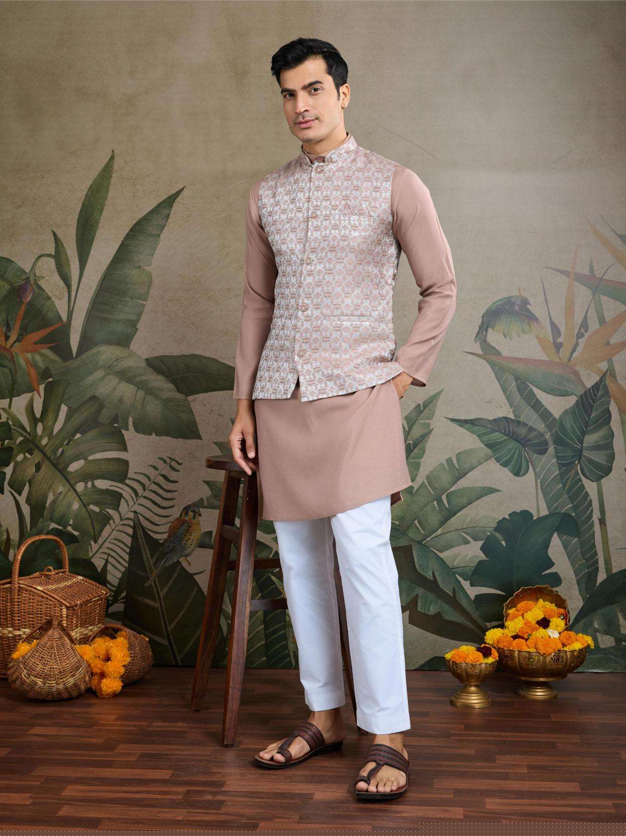 Silk Cotton Mens Kurta