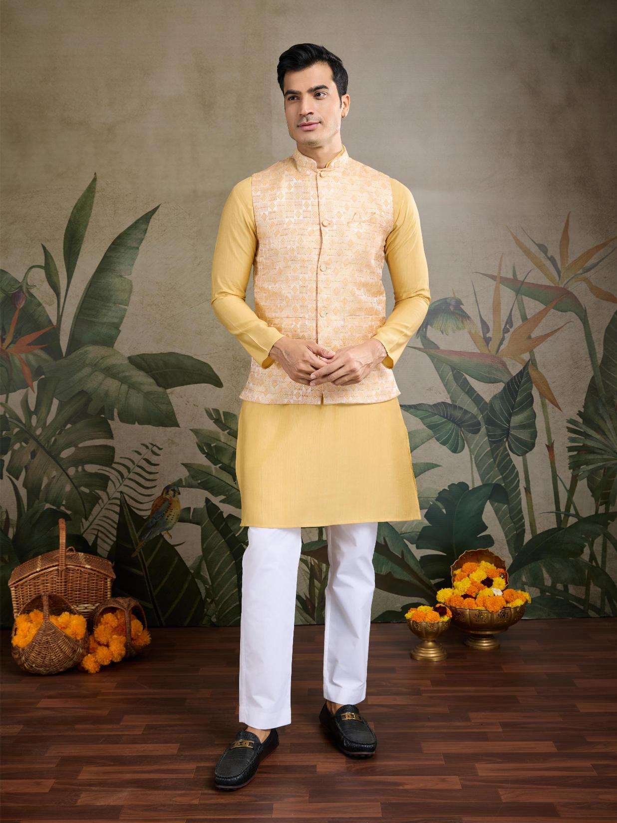Silk Cotton Mens Kurta