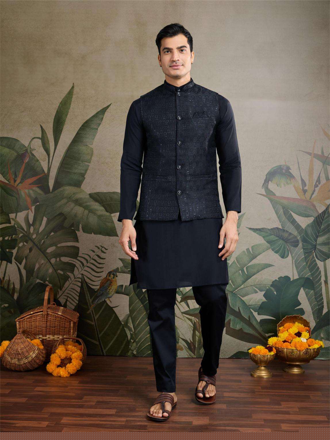 Silk Cotton Mens Kurta