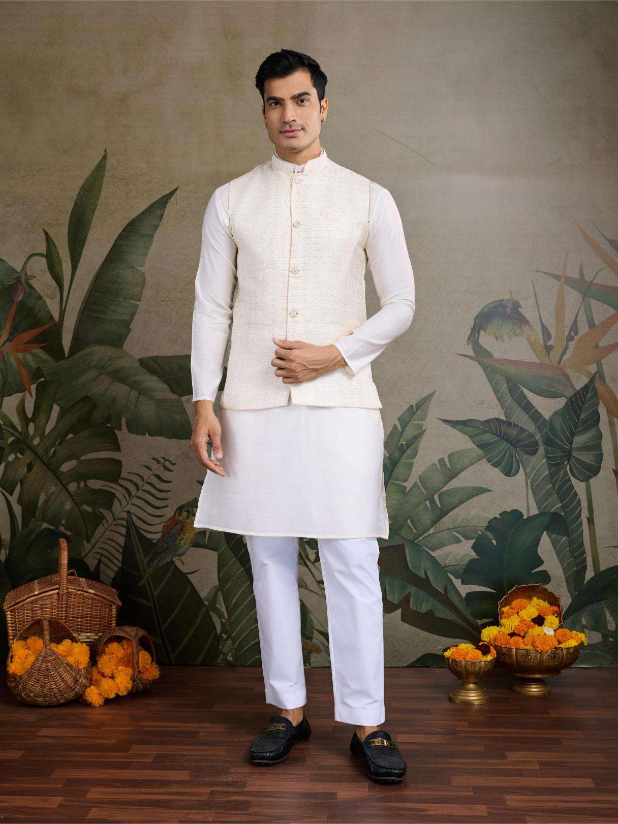 Silk Cotton Mens Kurta
