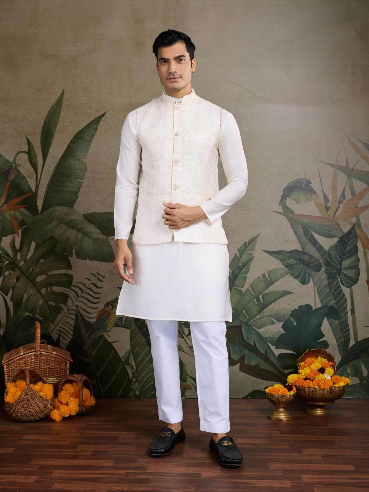 Silk Cotton Mens Kurta - MYLUXURY LANE ENTERPRISE