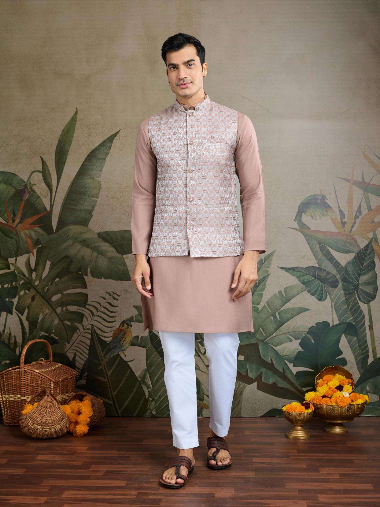Silk Cotton Mens Kurta