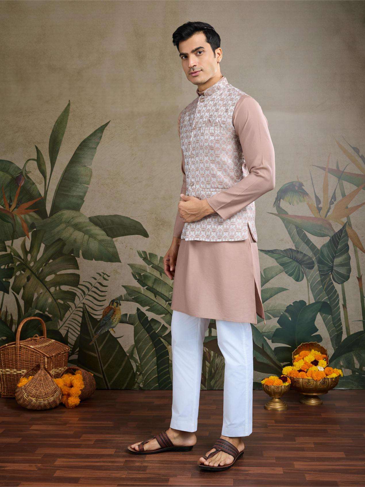Silk Cotton Mens Kurta