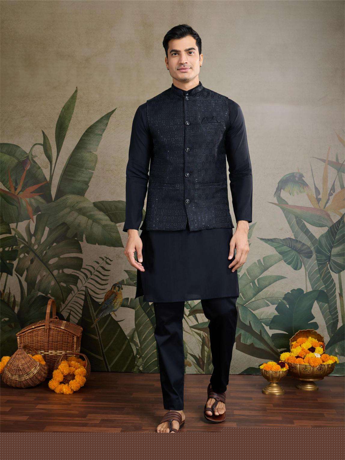 Silk Cotton Mens Kurta