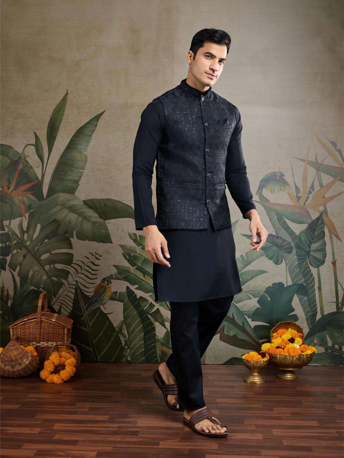 Silk Cotton Mens Kurta
