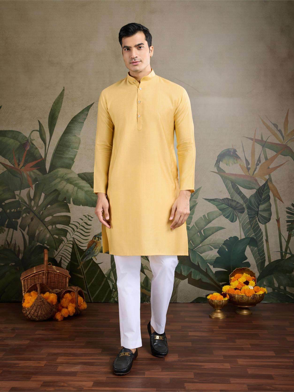 Silk Cotton Mens Kurta - MYLUXURY LANE ENTERPRISE