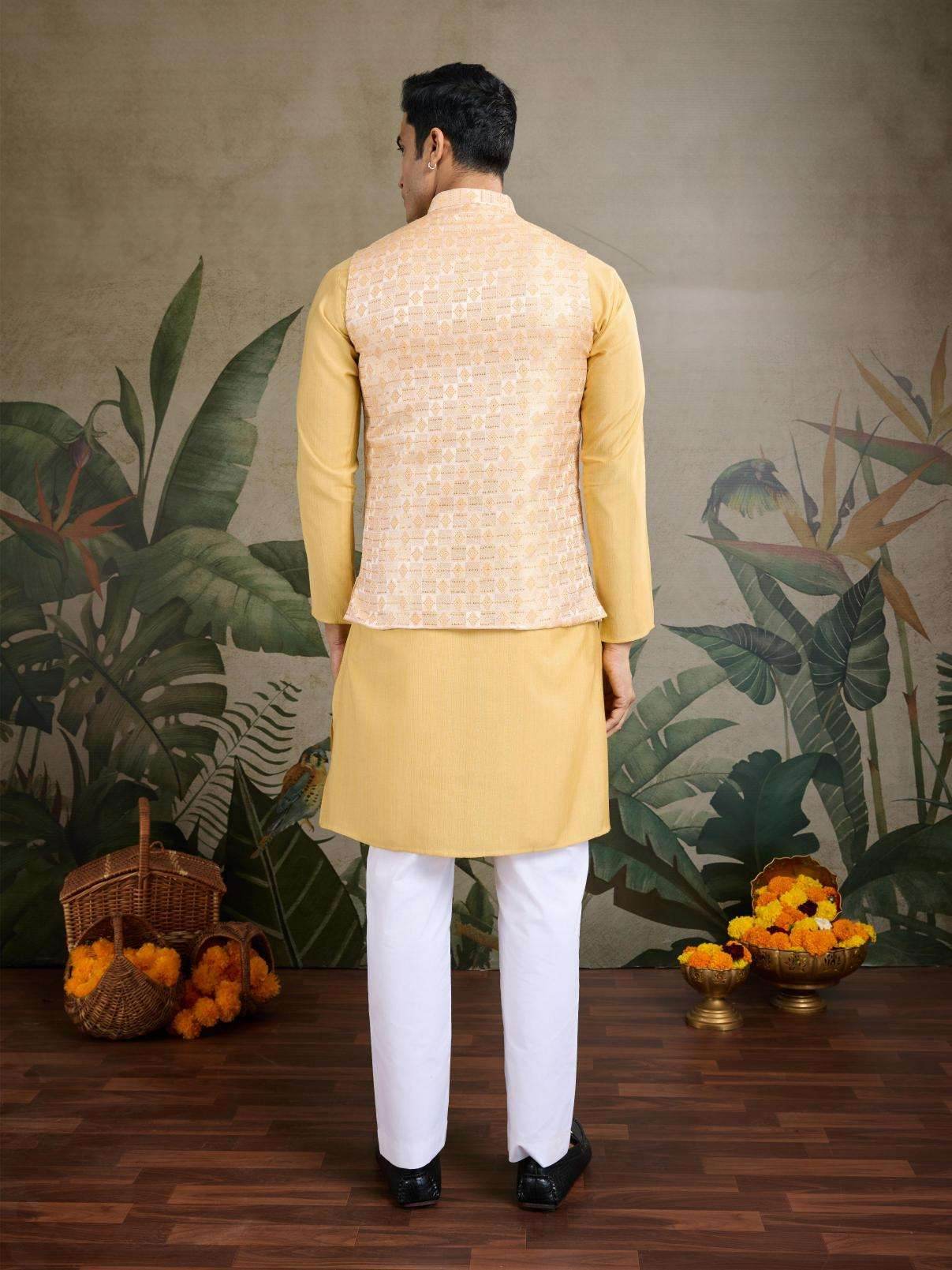Silk Cotton Mens Kurta - MYLUXURY LANE ENTERPRISE