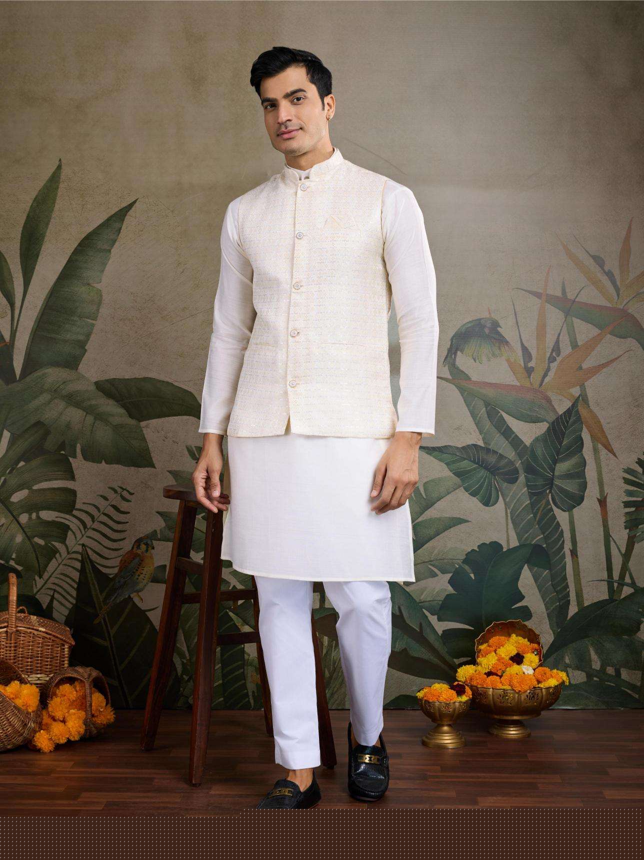Silk Cotton Mens Kurta
