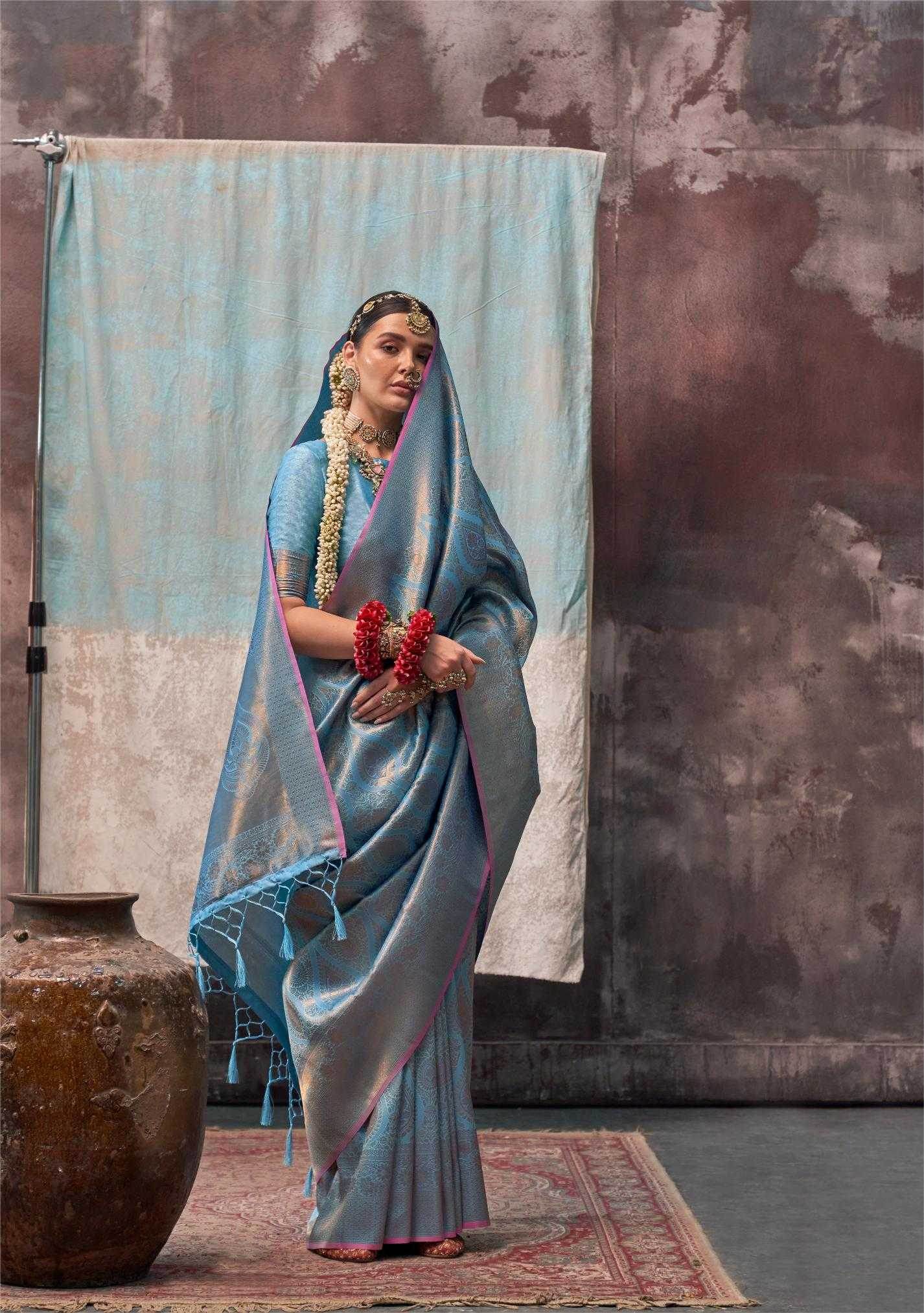Handloom Designer Silk Zari Border Saree - MYLUXURY LANE ENTERPRISE