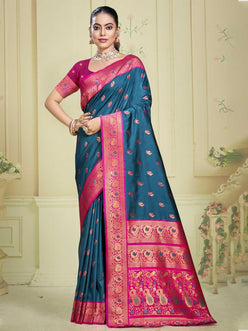 Silk Festive Sarees With Blouse - MYLUXURY LANE ENTERPRISE