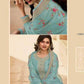 Silk Embroidery Gown With Dupatta - MYLUXURY LANE ENTERPRISE