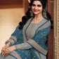 Silk Embroidery Gown With Dupatta - MYLUXURY LANE ENTERPRISE