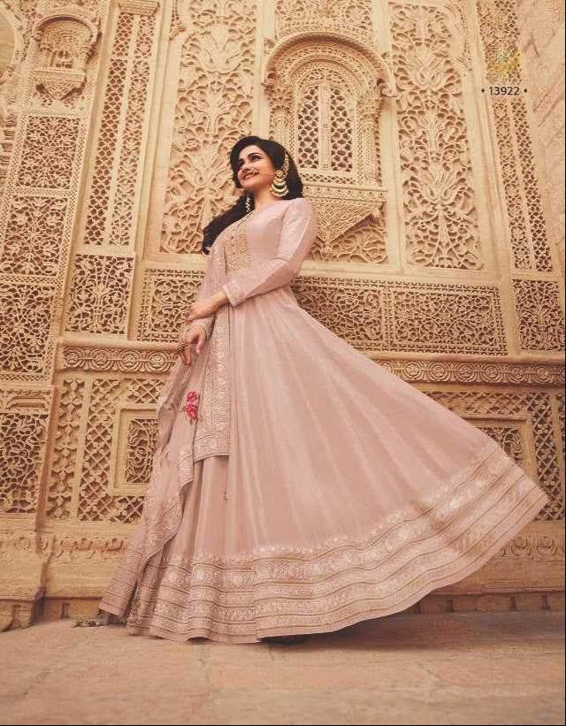 Silk Embroidery Gown With Dupatta - MYLUXURY LANE ENTERPRISE