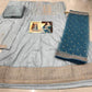 Silk Embroidery Gown With Dupatta - MYLUXURY LANE ENTERPRISE