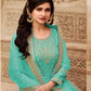 Silk Embroidery Gown With Dupatta - MYLUXURY LANE ENTERPRISE
