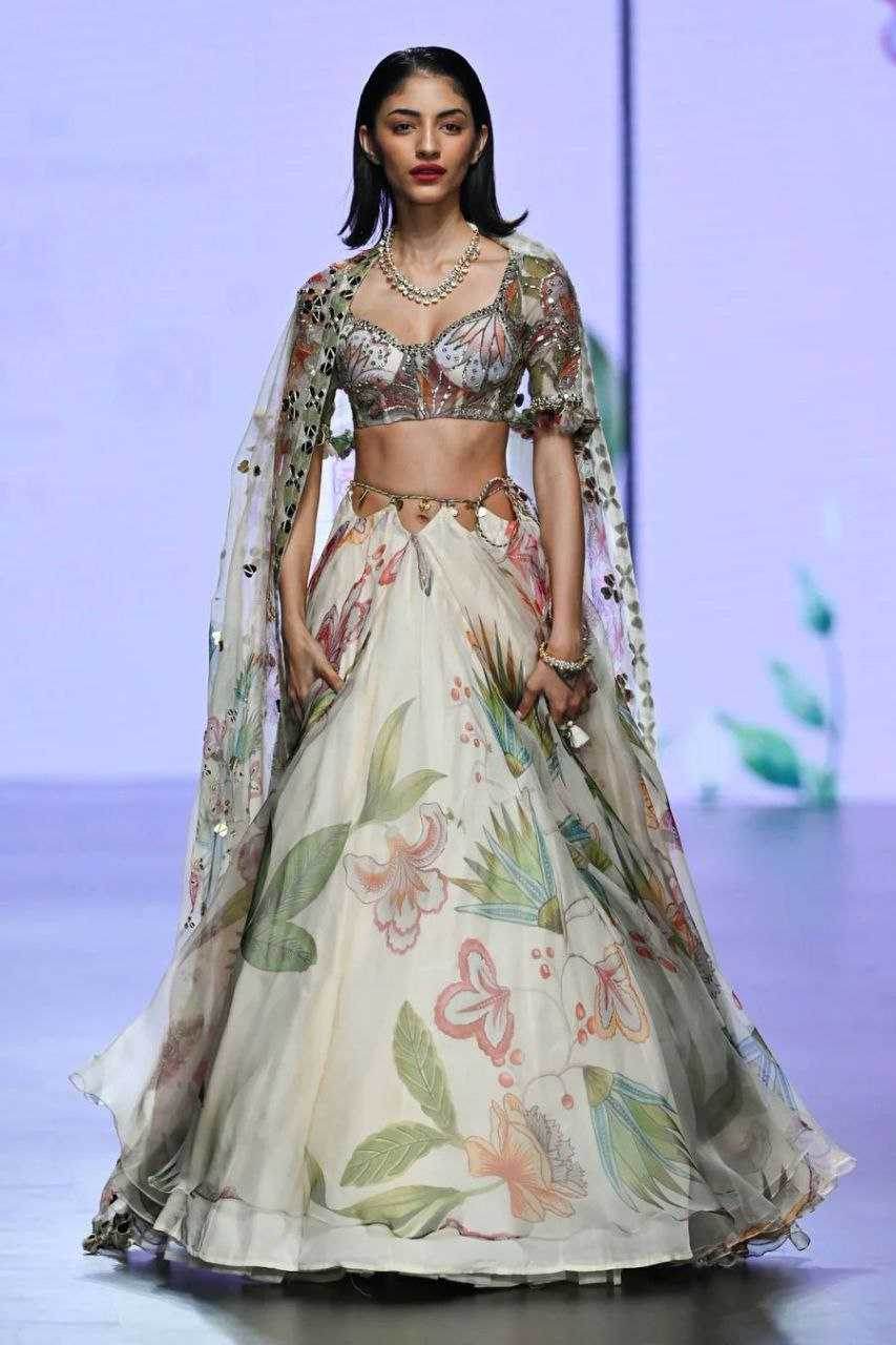 Silk Wedding Printed Lehenga - MYLUXURY LANE ENTERPRISE