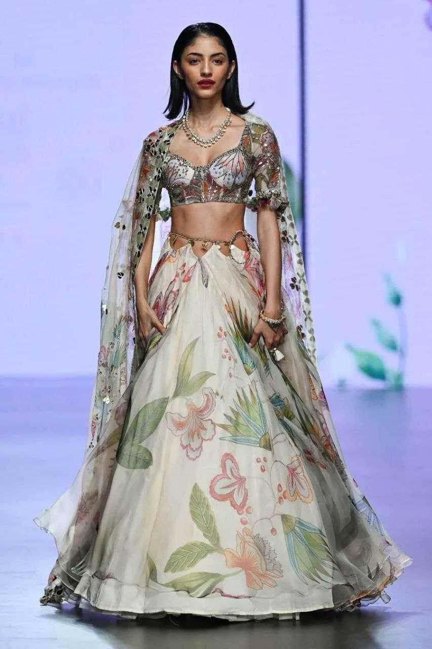 Silk Wedding Printed Lehenga - MYLUXURY LANE ENTERPRISE