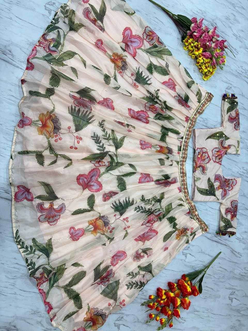 Silk Wedding Printed Lehenga - MYLUXURY LANE ENTERPRISE