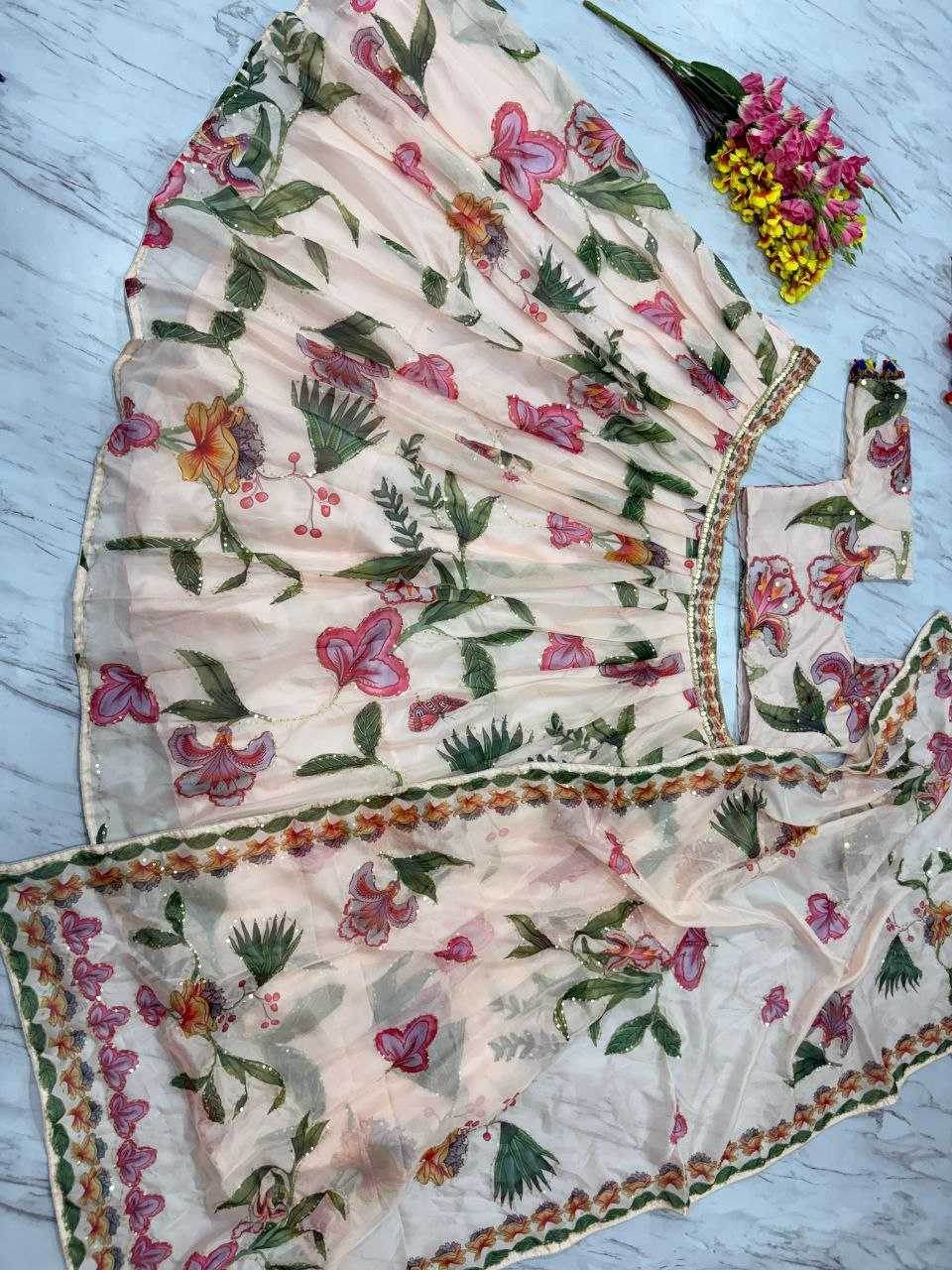Silk Wedding Printed Lehenga - MYLUXURY LANE ENTERPRISE