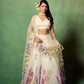 Silk Printed White Lehenga - MYLUXURY LANE ENTERPRISE