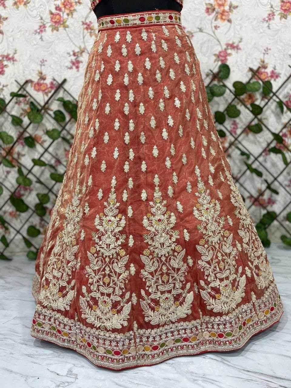 Silk Designer Embroidered Lehenga - MYLUXURY LANE ENTERPRISE