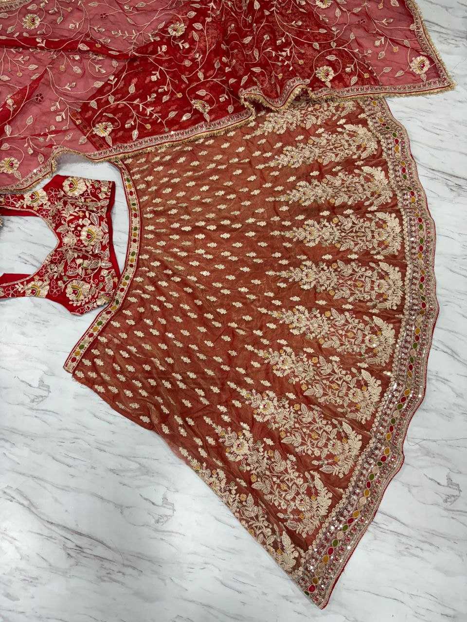 Silk Designer Embroidered Lehenga