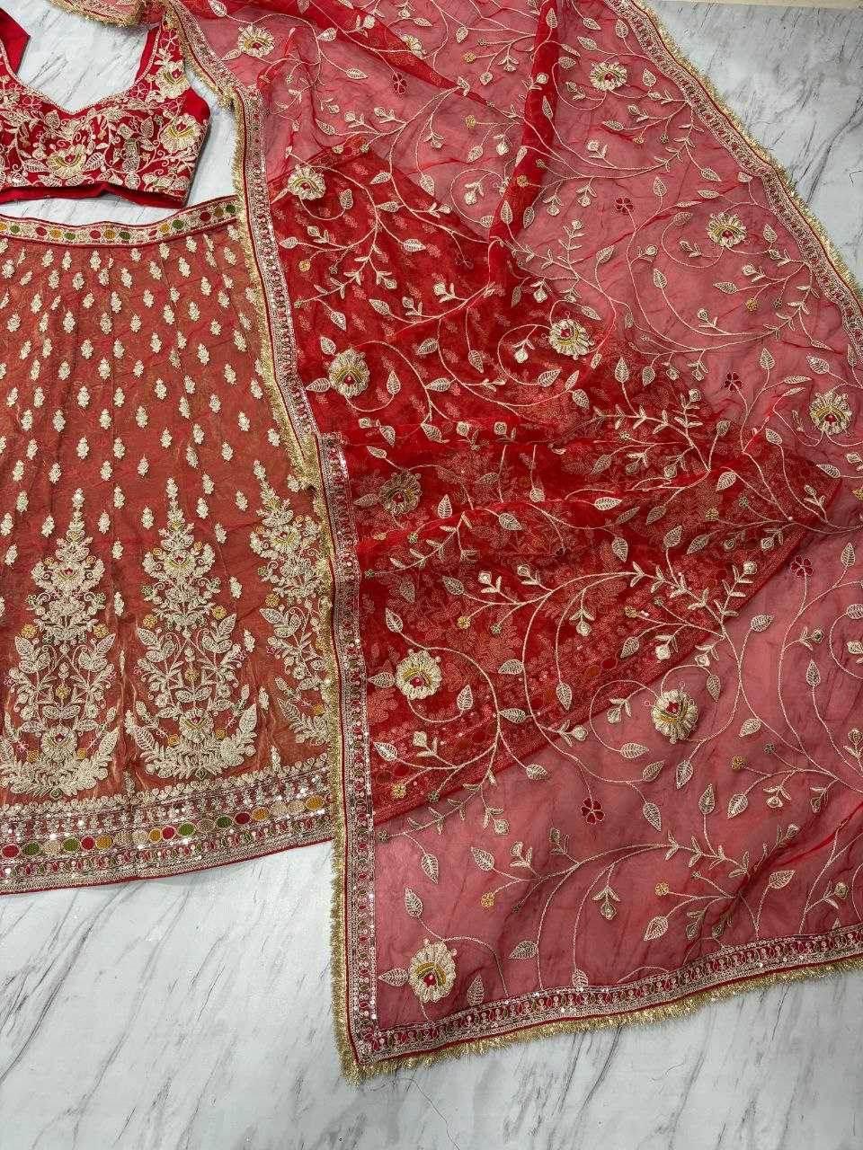 Silk Designer Embroidered Lehenga - MYLUXURY LANE ENTERPRISE