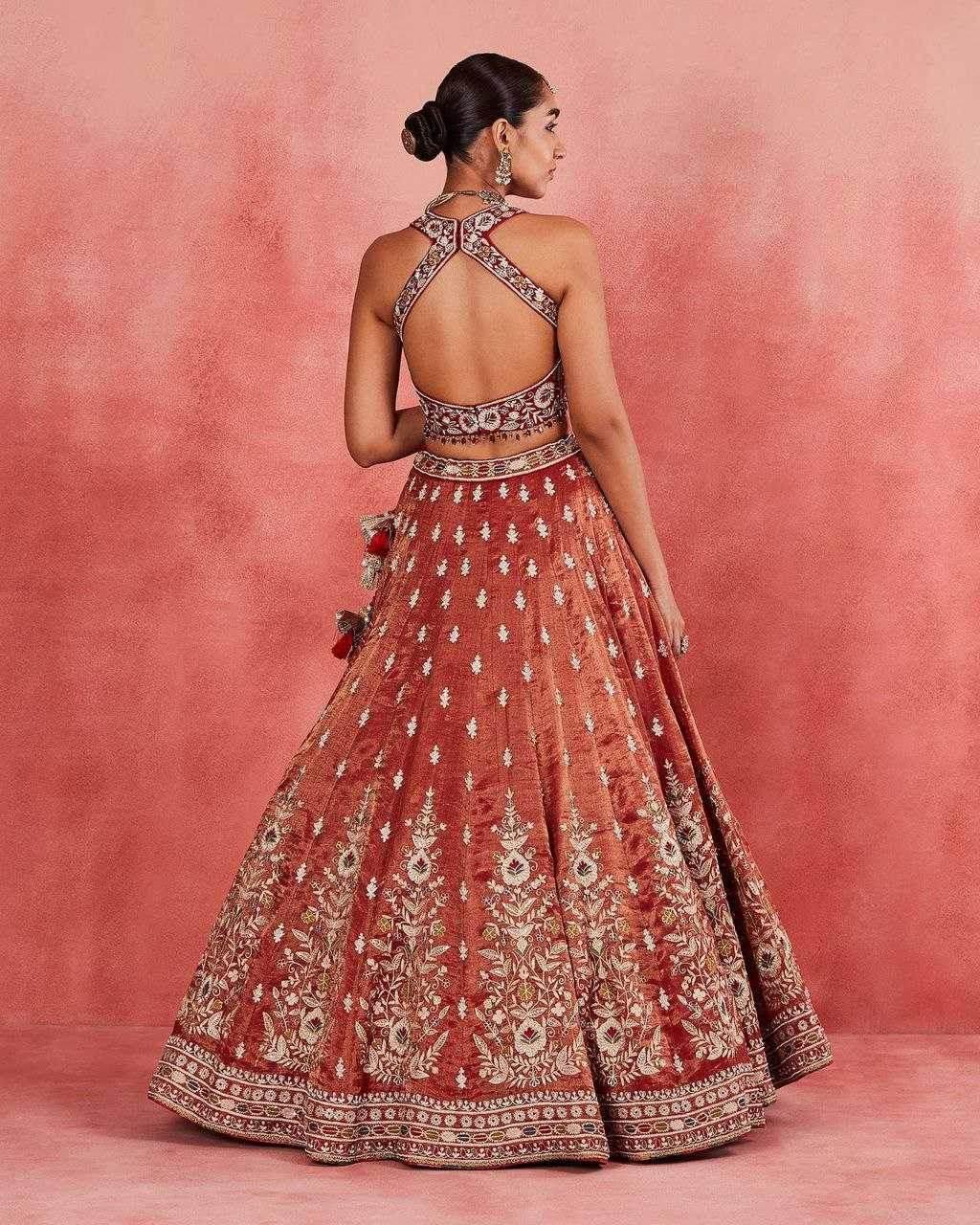Silk Designer Embroidered Lehenga - MYLUXURY LANE ENTERPRISE