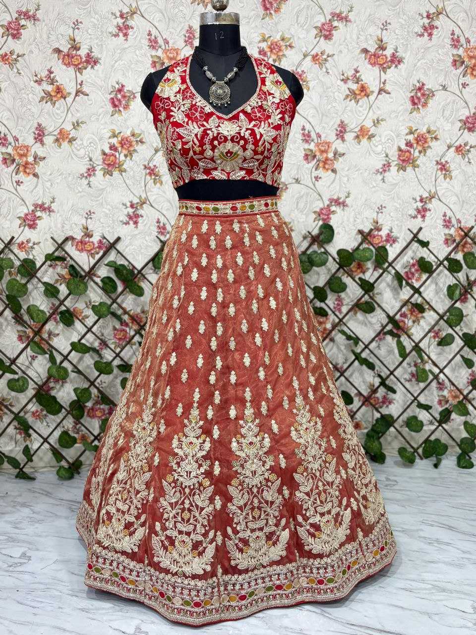 Silk Designer Embroidered Lehenga