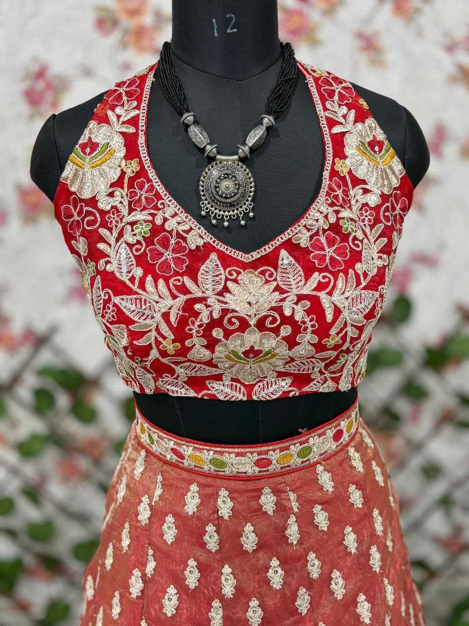 Silk Designer Embroidered Lehenga