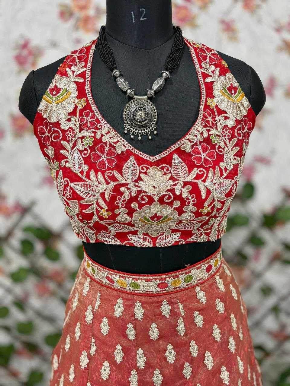 Silk Designer Embroidered Lehenga - MYLUXURY LANE ENTERPRISE