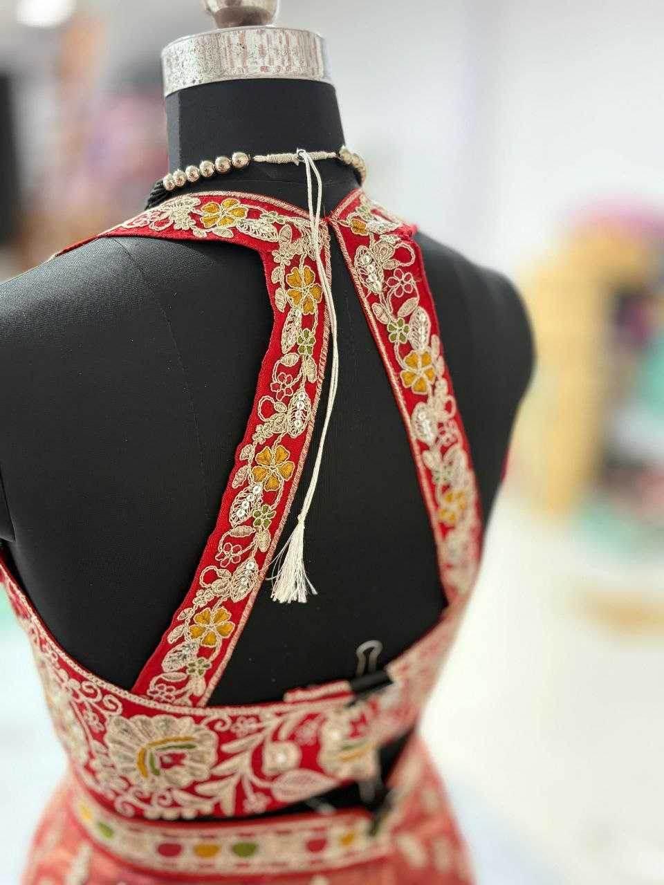 Silk Designer Embroidered Lehenga - MYLUXURY LANE ENTERPRISE