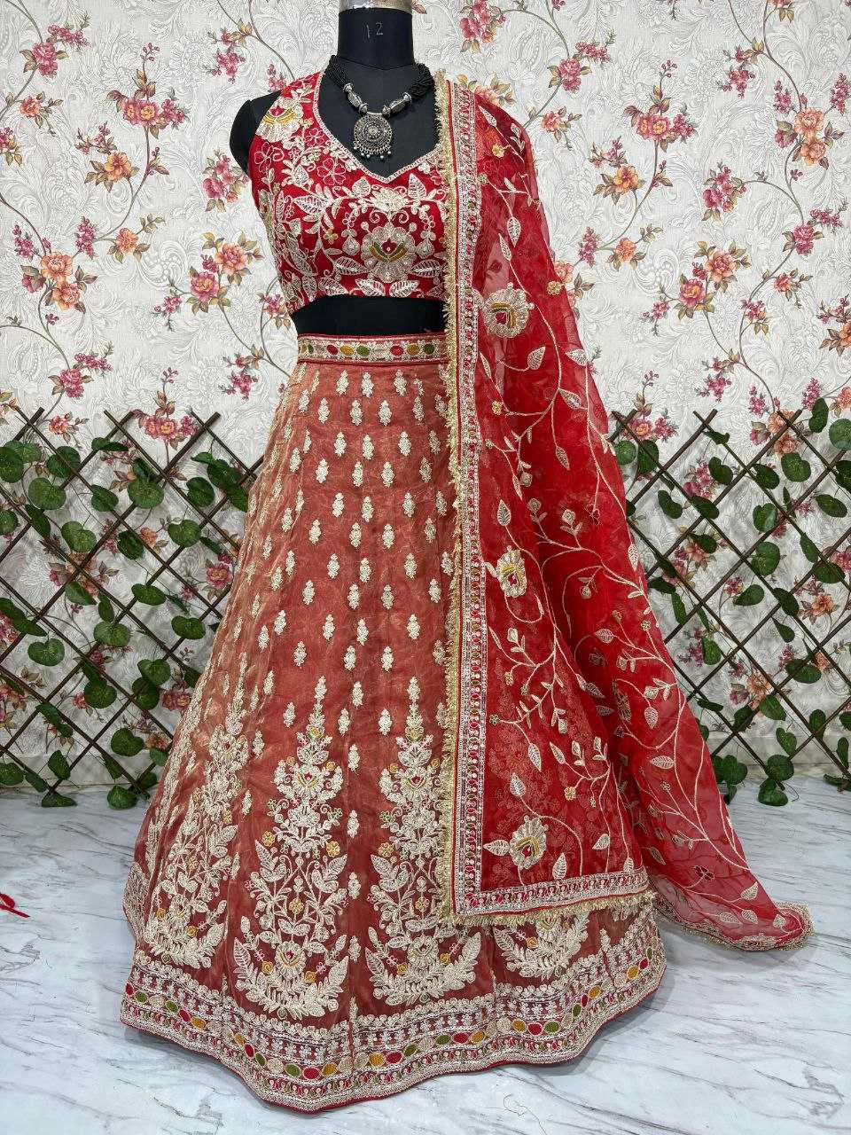 Silk Designer Embroidered Lehenga