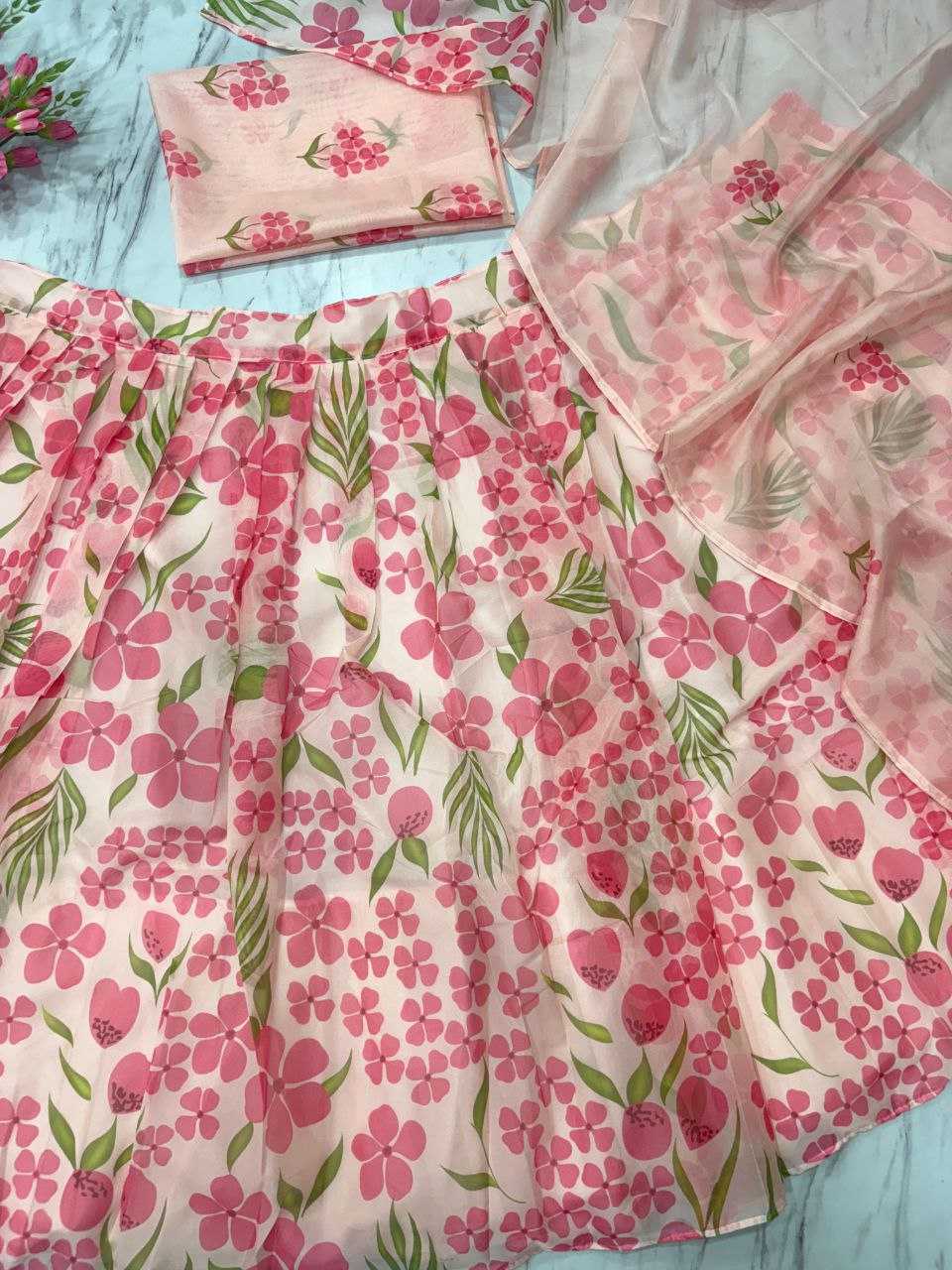 Silk Printed Lehenga